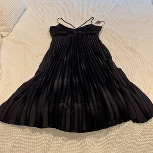 Banana Republic Elegant Black Pleated Dress